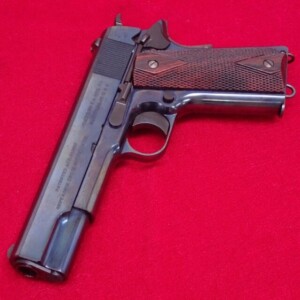 WA コルト M1911 アーリー ブルースチール カスタム ガスブローバック 木製グリップ