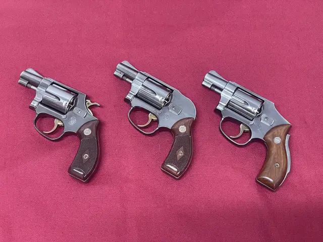 【宅配買取】奈良県生駒市のモデルガン買取実績｜タナカワークス Jフレーム3兄弟/M36、M40、M49 ジュピターフィニッシュ