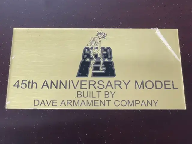 S&W M-10 GOLGO 13 DAVE ARMAMENT COMPANY仕様 ケース表面プレート