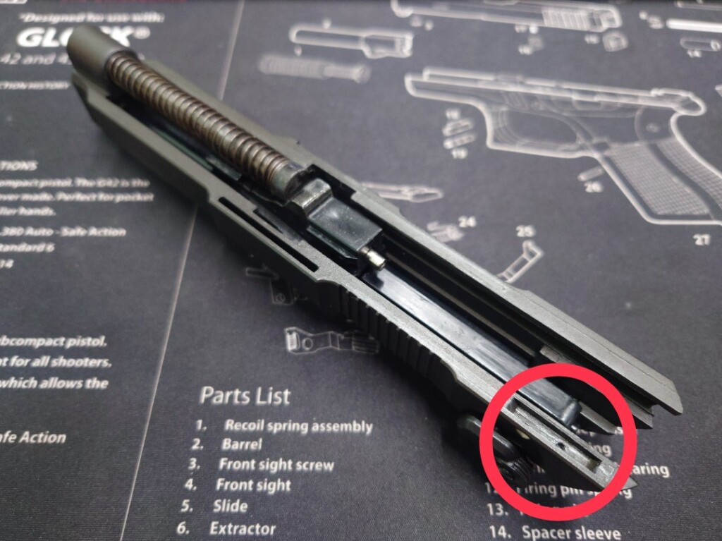 M9 ドルフィン スライドの溝