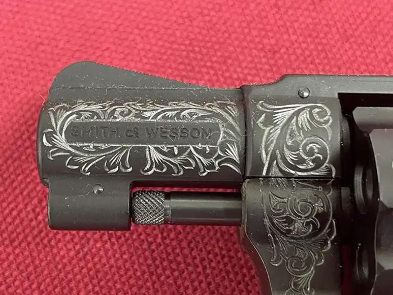 タナカ S&W M36アーリー エングレービング バレル左側刻印