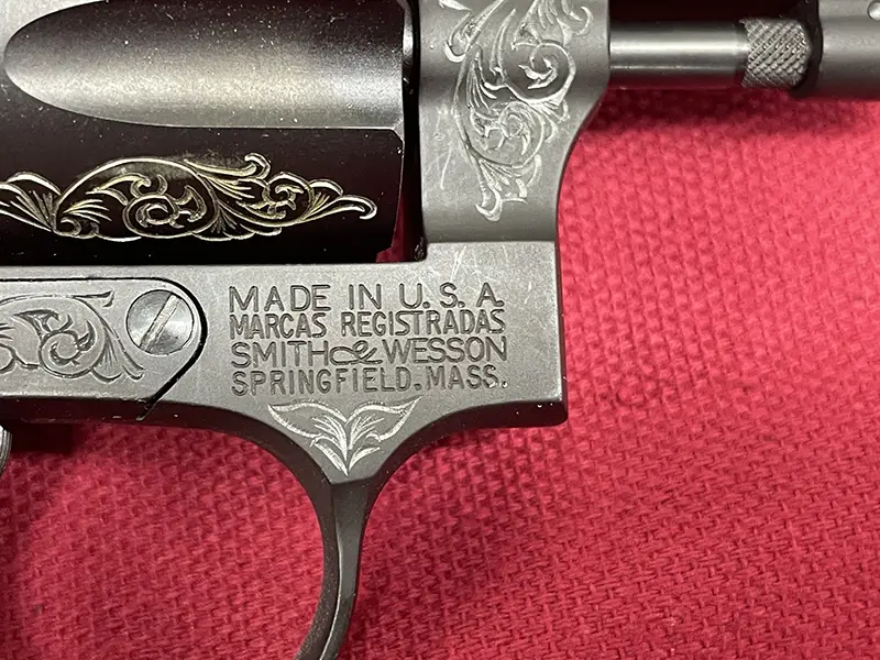 タナカ S&W M36アーリー エングレービング フレーム刻印