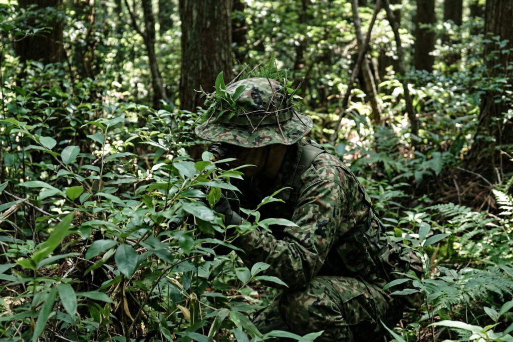 グリーン・ブラウン系迷彩のブーニー