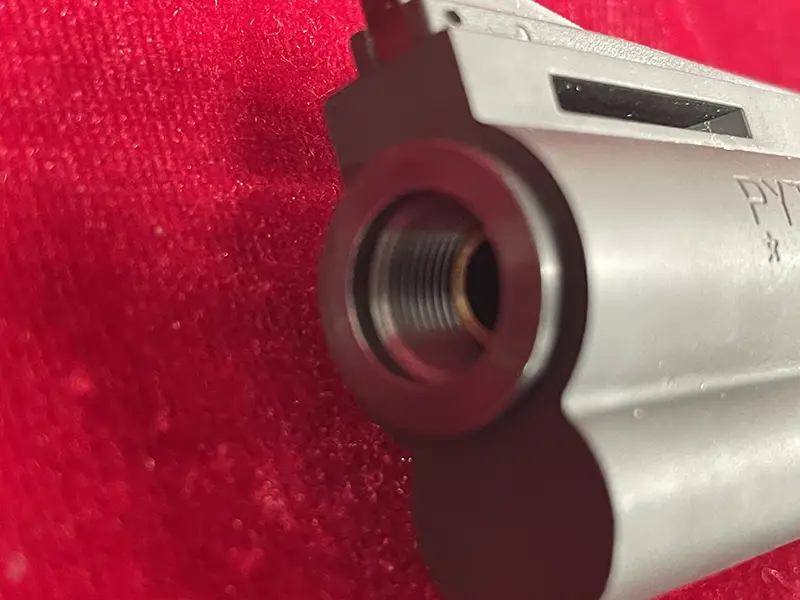 タナカワークス コルトパイソン ガスガン 冴羽獠モデル 本体銃口部