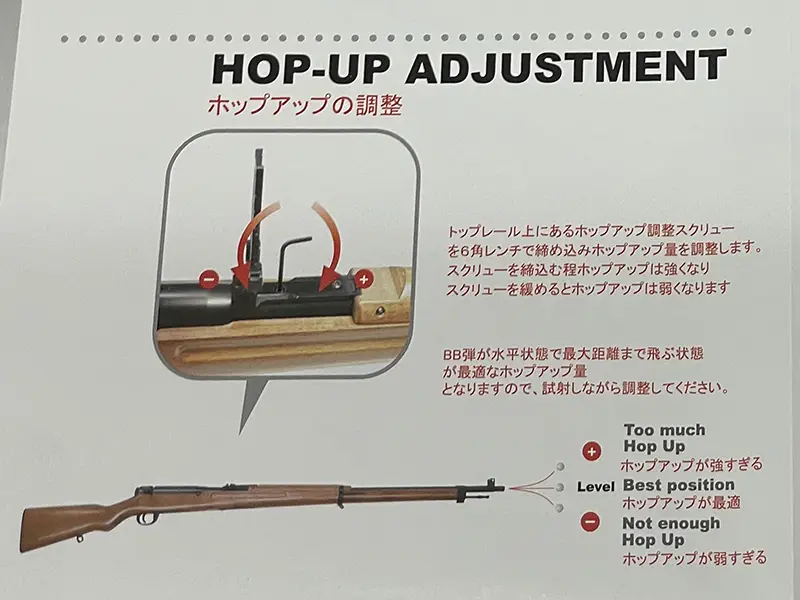 S&T 三八式騎兵銃 マニュアル ホップ調整